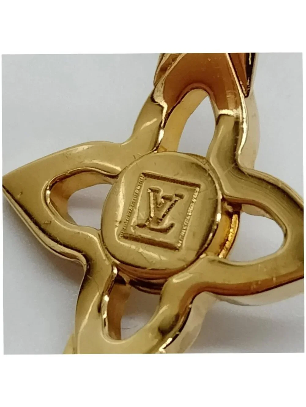 Authentic Louis Vuitton Idylle Blossom Hoop Earrings Gold Tone Crystal Monogram